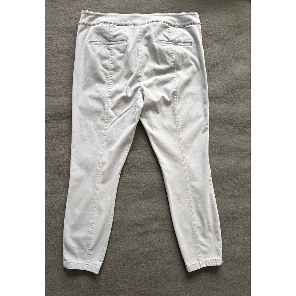 Loft Outlet Women Light Gray Skinny Ankle Seamed Front Pants Size 14 High Rise - Picture 6 of 14